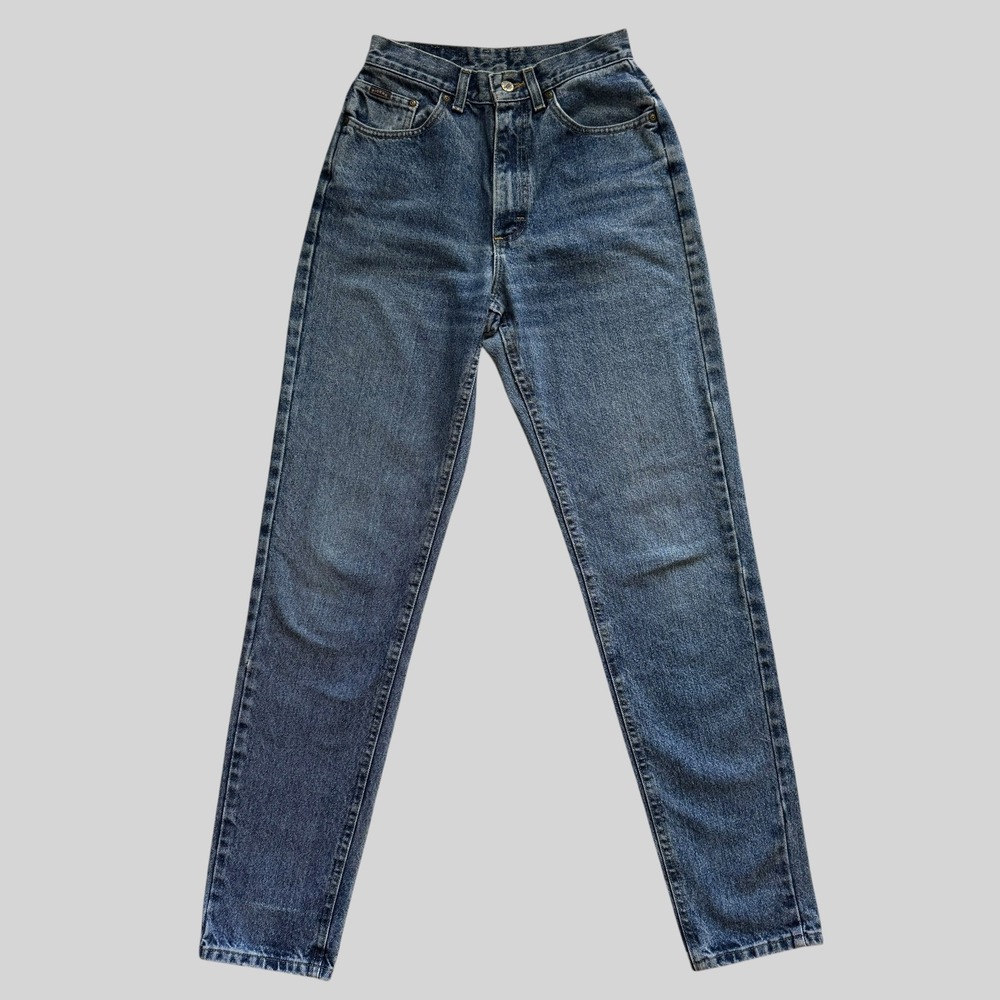 Vintage Riders Lee High Waisted Tapered Leg Mom Jeans Blue 26 Long Indie 90s